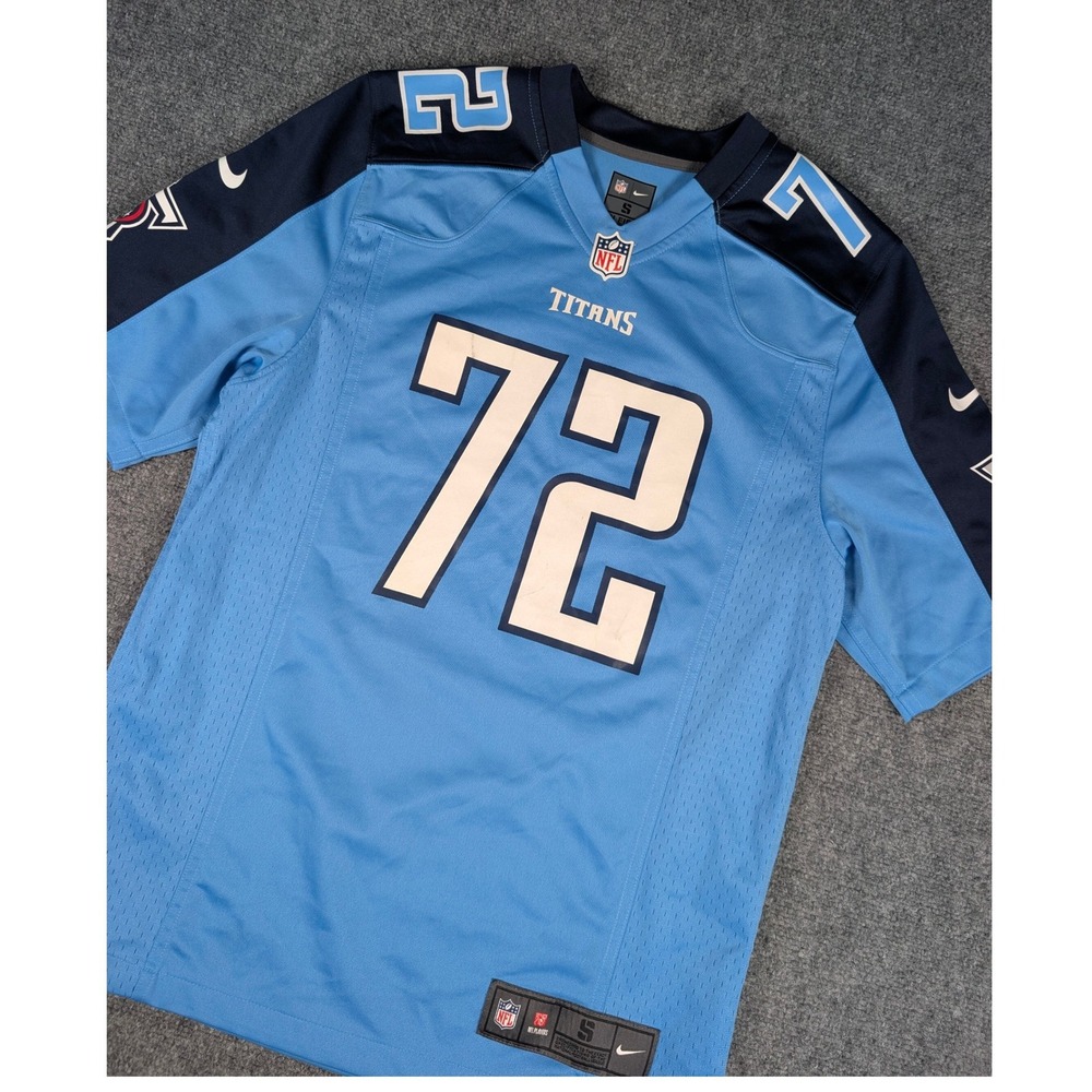 Michael Oher Tennesse Titans Nike NFL Jersey Mens Small Blue Blindside